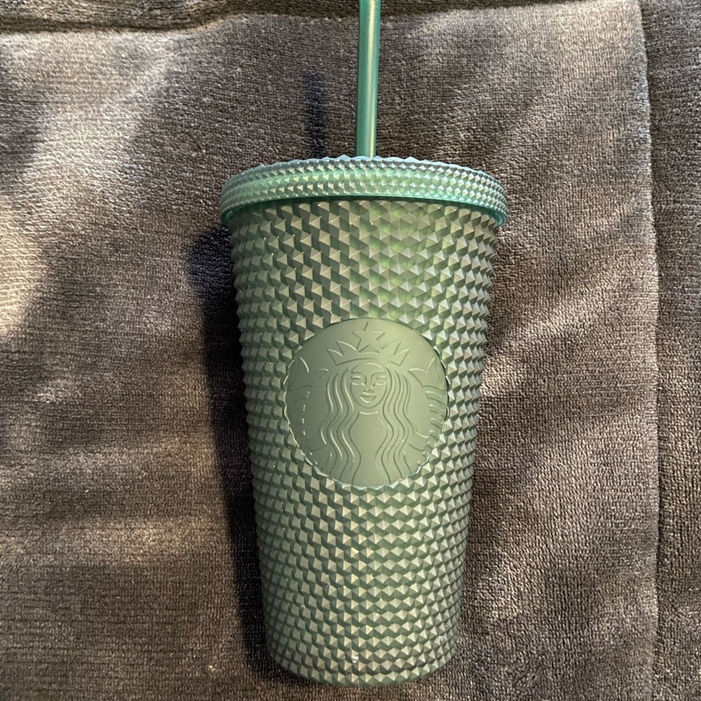 Matte green Starbucks Cup